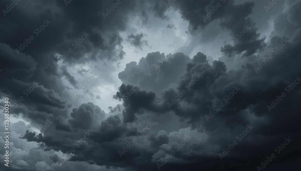Obraz premium A Stormy Sky with Dramatic Thunderclouds