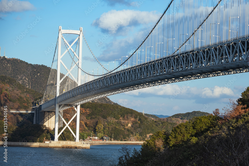 Naklejka premium 青空と大橋