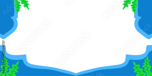 blue shapes background vector with space of text