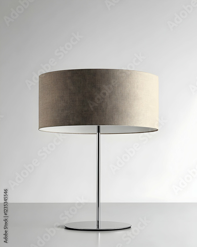 Wallpaper Mural Modern Table Lamp with Cylinder Shade, Chrome Stand, Elegant Home Decor, Stylish Lighting Torontodigital.ca