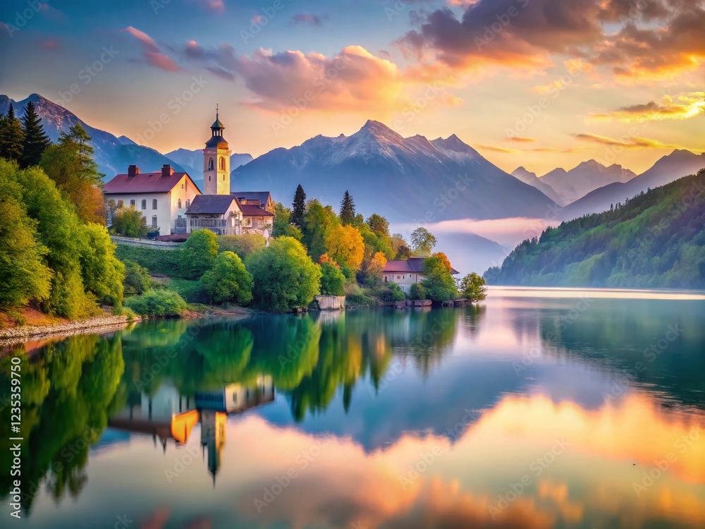 Fototapeta premium Tranquil Shores of Serenity