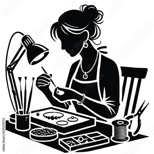 Jewelry Maker Silhouette