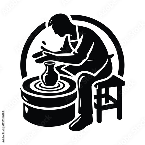Clay Sculptor Silhouette