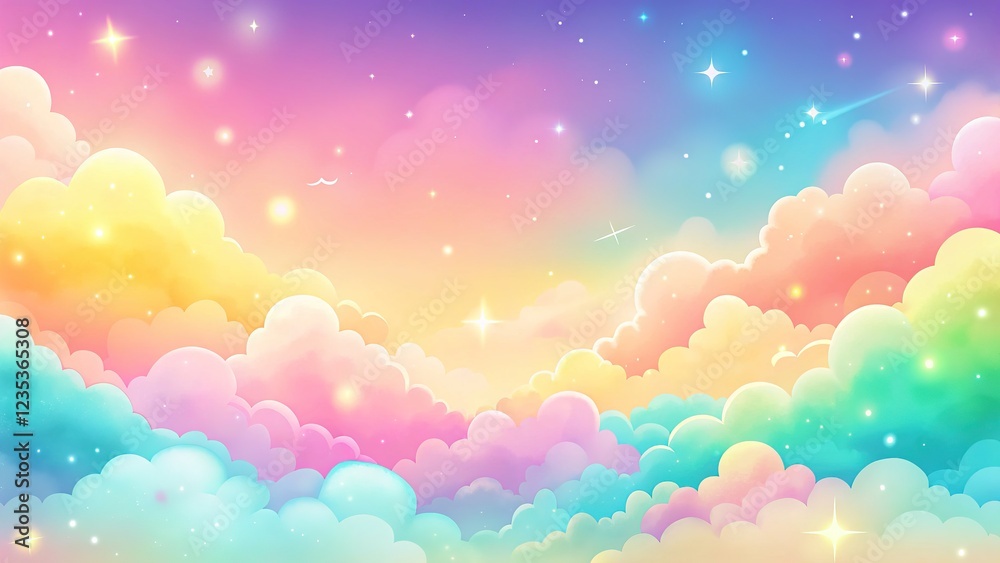 Soft Pastel Cloudy Sky Background for Wedding Card Design Soft Pastel Cloudy Sky Background for Wedding Card Design