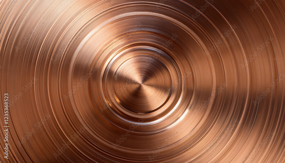 Obraz premium a bronze textured surface with a smooth satin finish highlighted by faint concentric rings that radiate outward adding depth