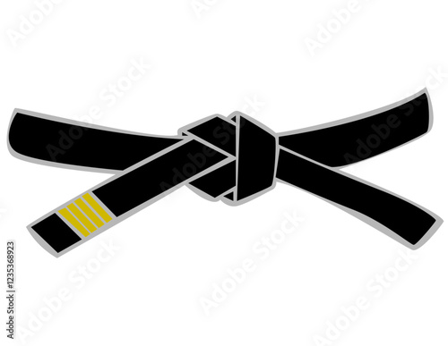 Taekwondo Black Belt fourth dan illustration