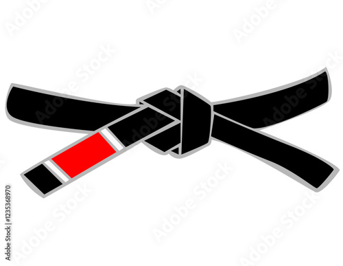 Brazilian Jiu Jitsu Black Belt fourth dan illustration