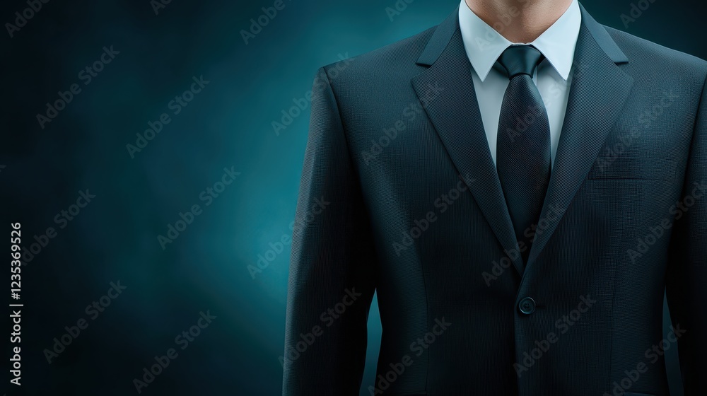 Portrait of a confident businessman in suit and tie on dark background Portrait of a confident businessman in suit and tie on dark background