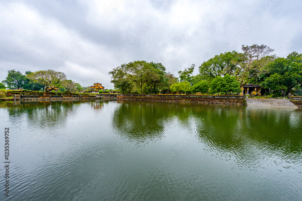 Obraz premium Hue - Vietnam. December 08, 2015. Imperial Enclosure Top choice historic site in Hue, Vietnam.