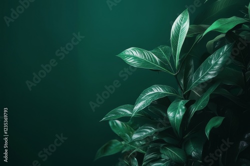 dark green background for text with a subtle gradient effect. Web banner with copy space on the right