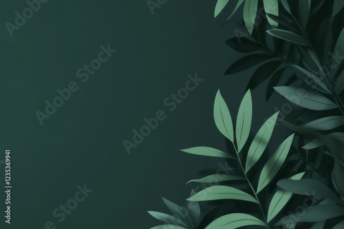 dark green background for text with a subtle gradient effect. Web banner with copy space on the right