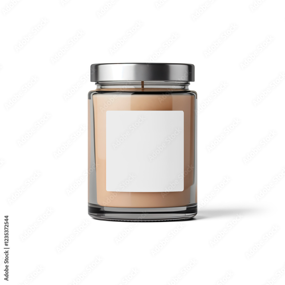 Blank Candle Jar Label on white background Blank Candle Jar Label on white background