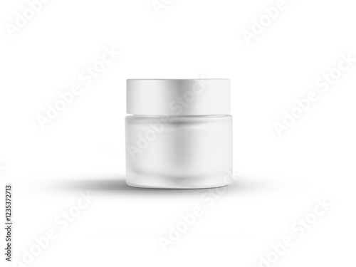Minimal White Cosmetic Jar