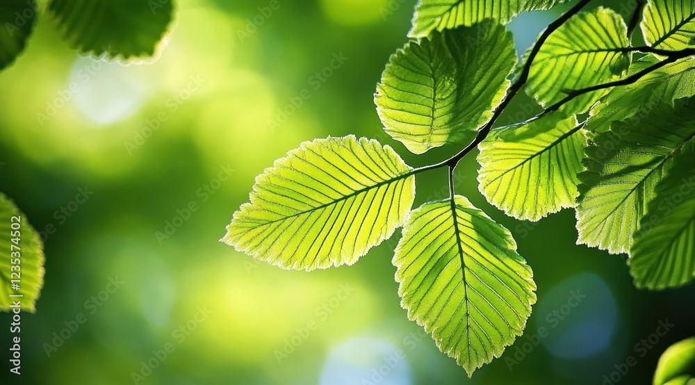 Vibrant Green Leaves Basking in Sunlight: A Nature's Masterpiece Vibrant Green Leaves Basking in Sunlight: A Nature's Masterpiece