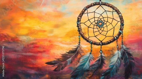 Dreamcatcher at Sunset Native American Art and Spirituality photo