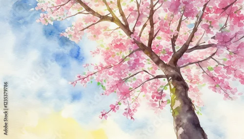 Fototapeta 桜の木のイラスト