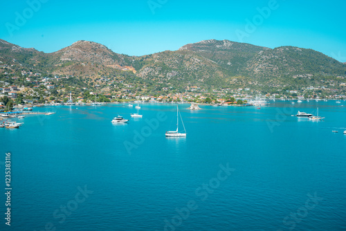 Fototapeta Naklejka Na Ścianę i Meble -  Resort town Selimiye on the south west coast of Turkey on the Bozburun Peninsula. 
