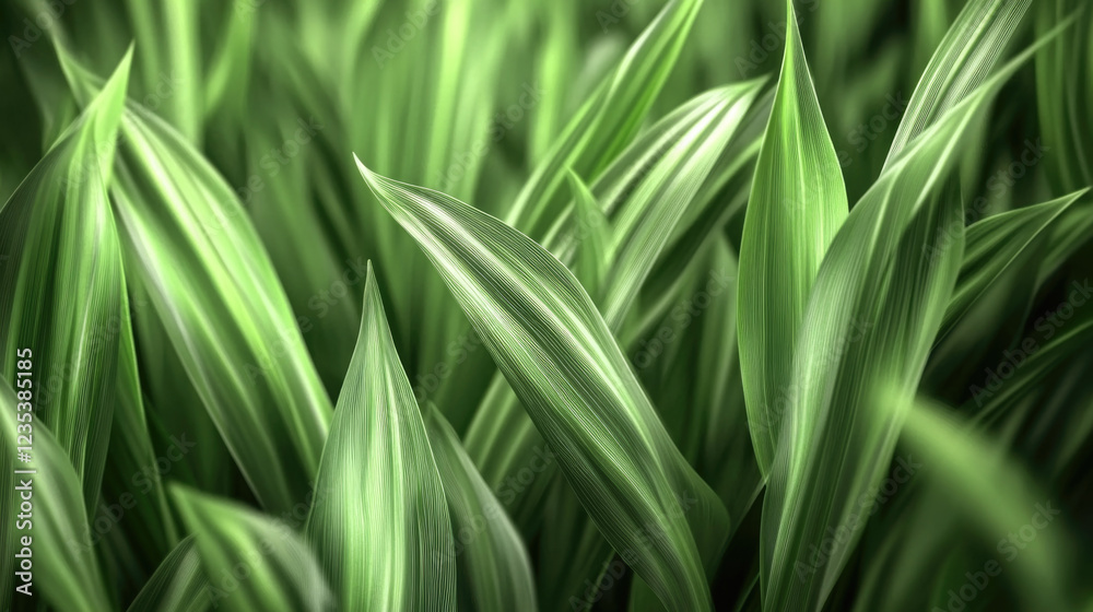 Vibrant green shoots emerging in a lush environment full of life Vibrant green shoots emerging in a lush environment full of life