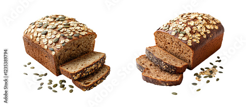 Freshly Baked Whole Grain Bread with Seeds