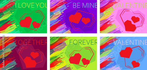 Valentine's Day Cards. Cards with hearts.