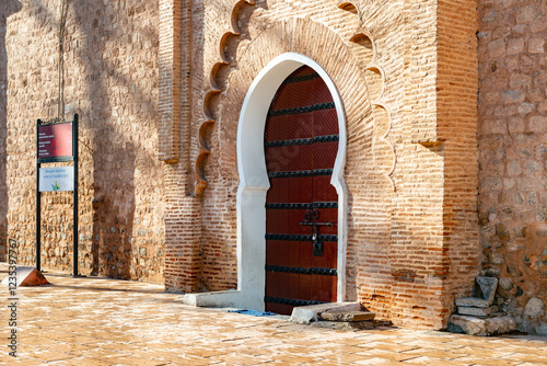 Koutoubia Mosque minaret located at medina quarter of Marrakesh, Morocco