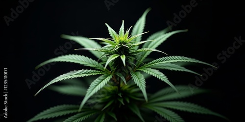 A plant with broad, flat leaves and a distinctive shape
