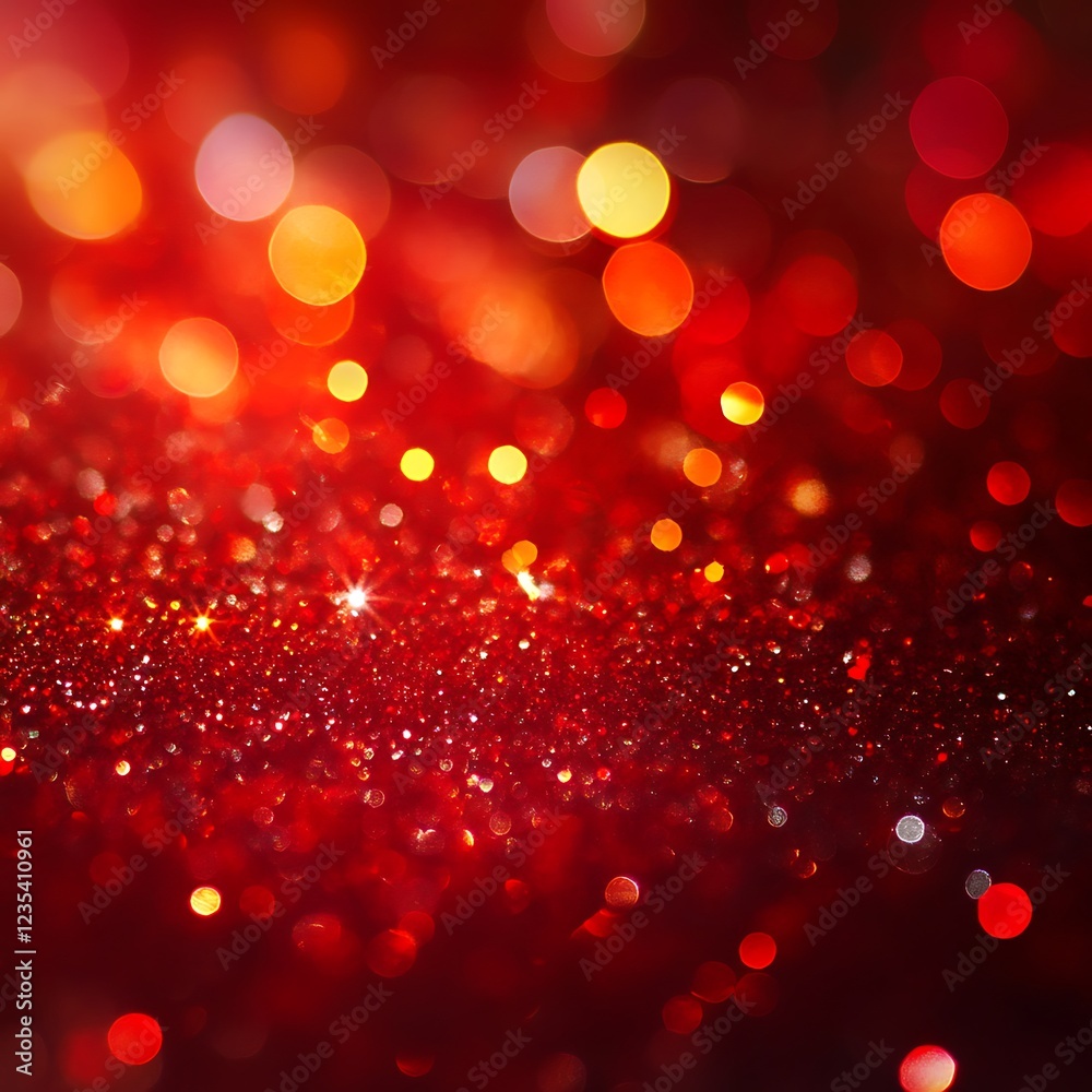 Red glitter bokeh background with sparkling light, abstract defocused texture. Red glitter bokeh background with sparkling light, abstract defocused texture.