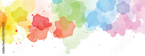 Holi colorful abstract liquid watercolor background with artistic, paint, splashes, grunge, splatter, texture, powder, Artwork for creative banner, card, template, effect, ink, blot design vector