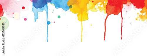 Holi colorful abstract liquid watercolor background with artistic, paint, splashes, grunge, splatter, texture, powder, Artwork for creative banner, card, template, effect, ink, blot design vector