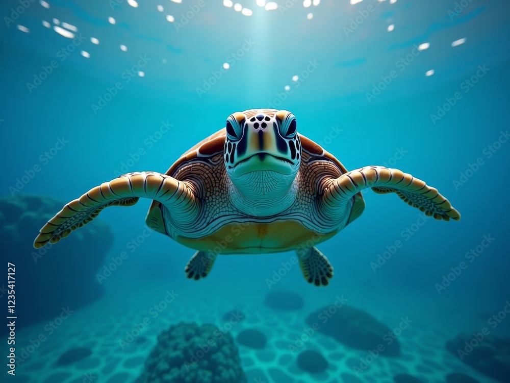 Obraz premium Sea creature, slow-moving, long lifespan, gentle, ancient species