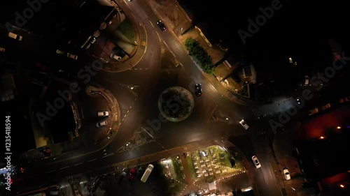 Luton City Centre and Town Center During Night 