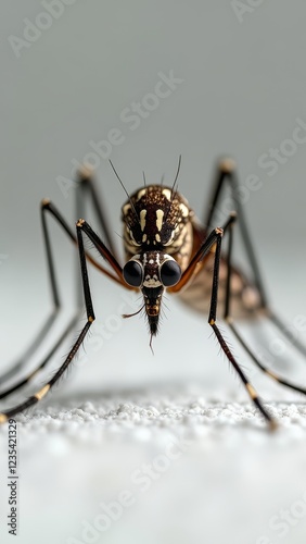 Mosquitoes are known for their biting behavior, which can transmit diseases like malaria and Zika virus photo