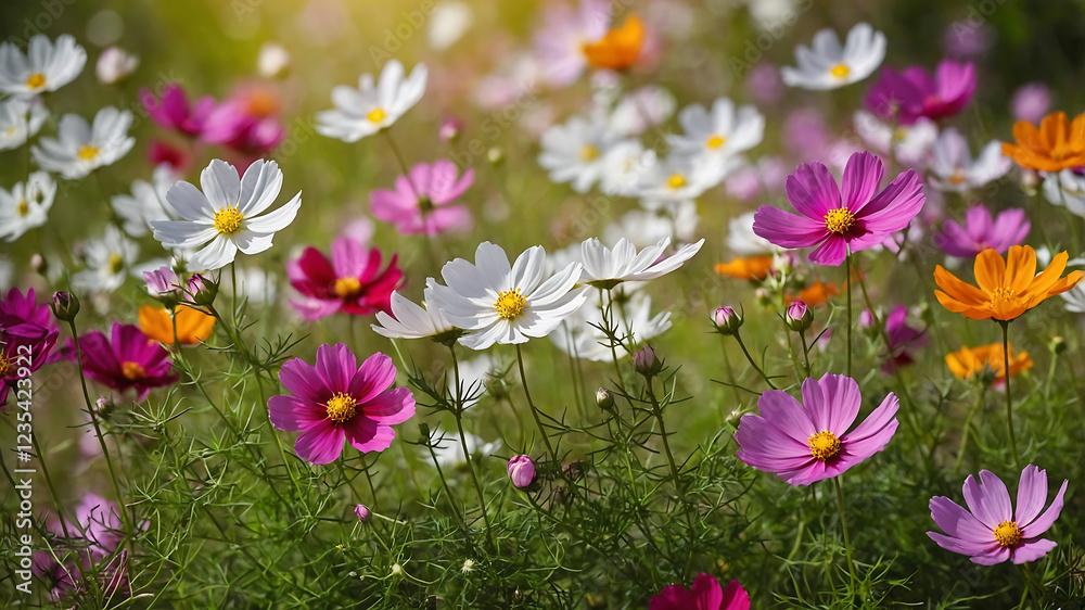 Beautiful spring summer bright natural summer greeting card wildflowers spring concept Beautiful spring summer bright natural summer greeting card wildflowers spring concept