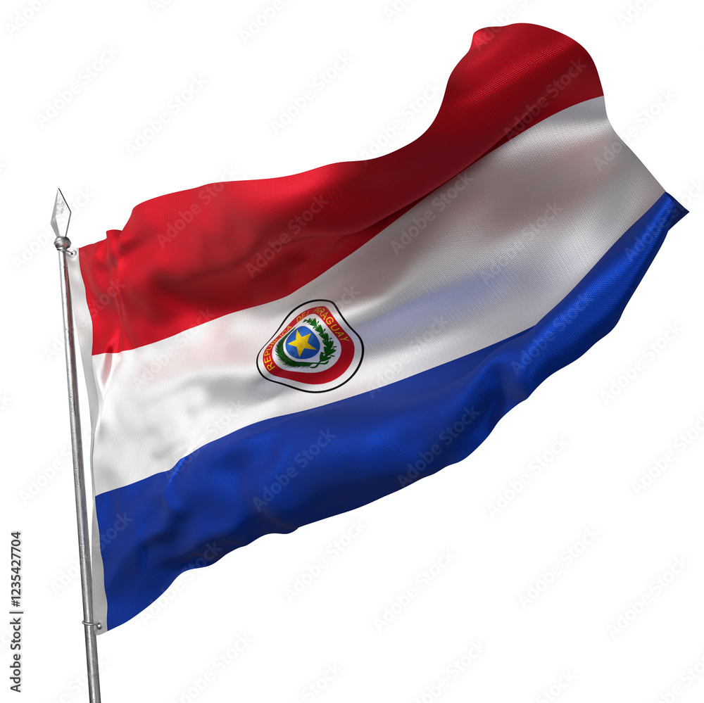 Obraz premium paraguayan flag waving in the wind