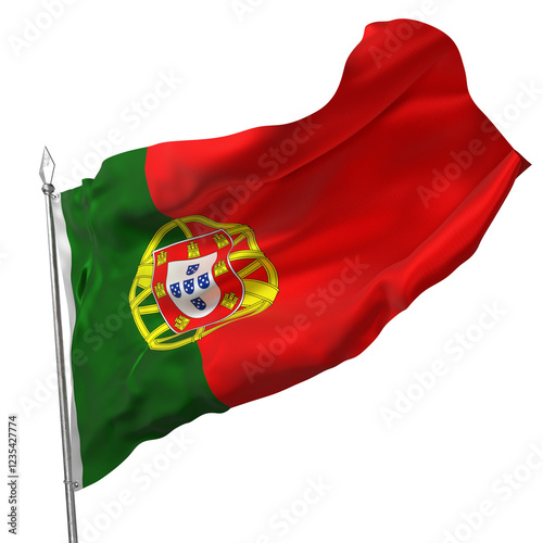 Fotografie portugal flag waving in the wind