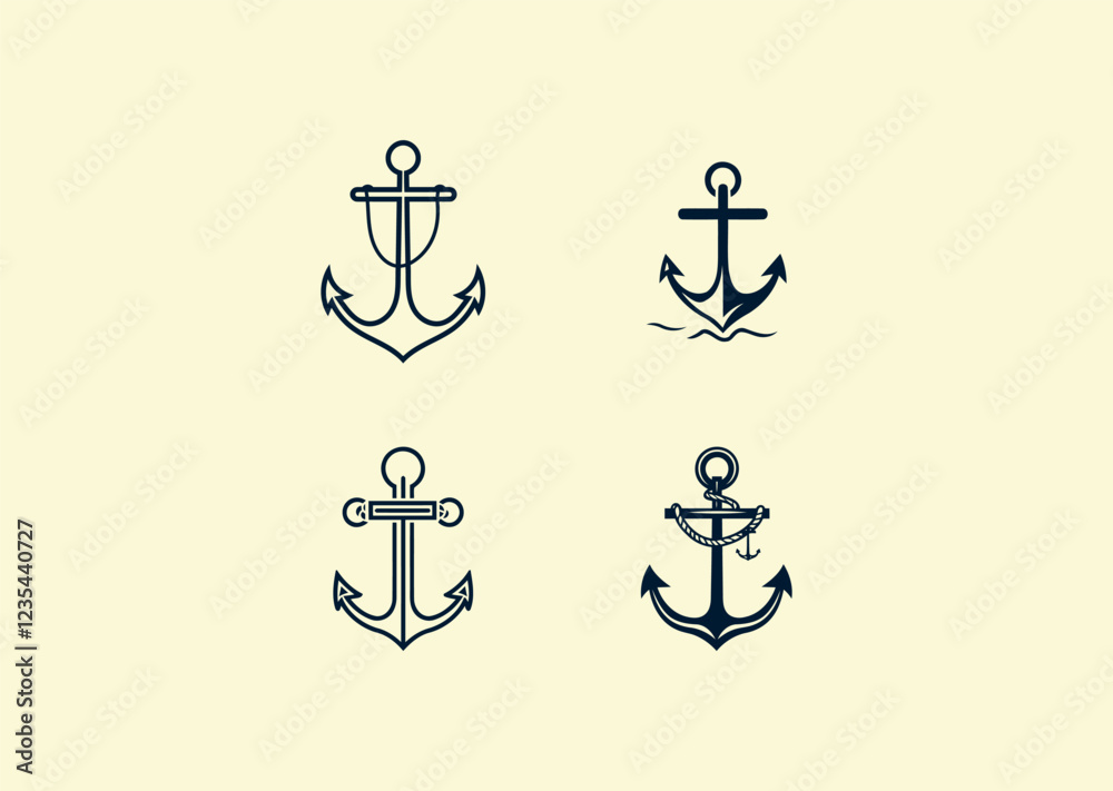 Vector illustration of Anchor Logo Design Vector illustration of Anchor Logo Design
