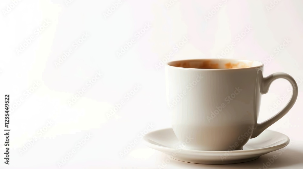 Capture the essence of warmth and simplicity with a clean, minimalist photograph of a steaming cup of coffee placed on a pure white background. Capture the essence of warmth and simplicity with a clean, minimalist photograph of a steaming cup of coffee placed on a pure white background.