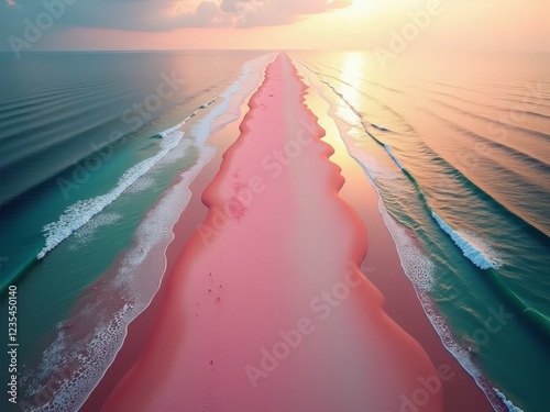 A serene and breathtaking beach scene photo