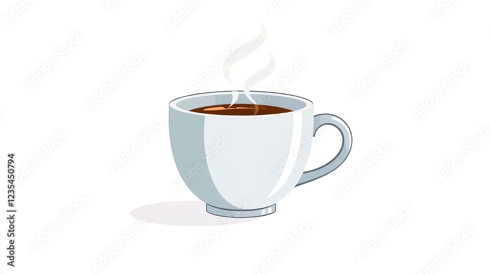Capture the essence of warmth and simplicity with a clean, minimalist photograph of a steaming cup of coffee placed on a pure white background. Capture the essence of warmth and simplicity with a clean, minimalist photograph of a steaming cup of coffee placed on a pure white background.