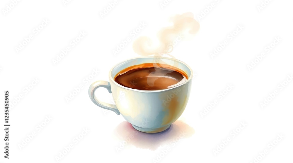 Capture the essence of warmth and simplicity with a clean, minimalist photograph of a steaming cup of coffee placed on a pure white background. Capture the essence of warmth and simplicity with a clean, minimalist photograph of a steaming cup of coffee placed on a pure white background.