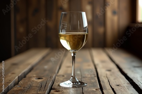 A glass of wine, a timeless symbol of relaxation and indulgence photo