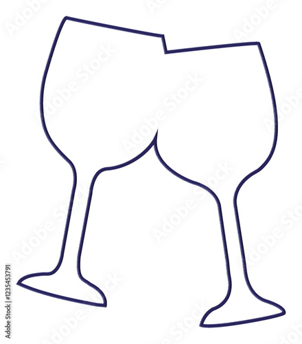 Wine glasses cheers together