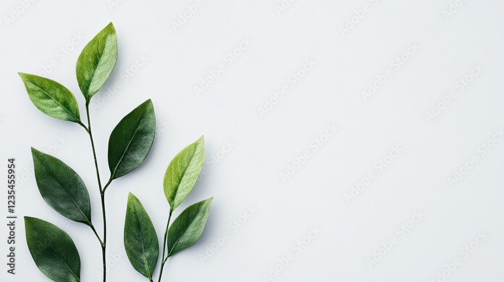 Fototapeta premium Simple upward-pointing green arrows on a clean white backdrop, highlighting advancement and positive development.