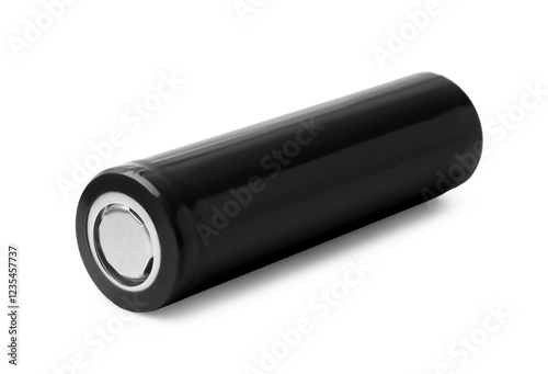 Black AA alkaline battery isolated on white photo