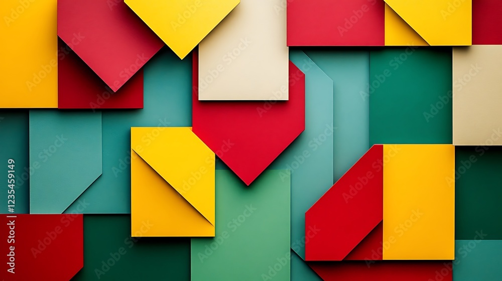 Abstract Geometric Shapes Color Block Design Abstract Geometric Shapes Color Block Design