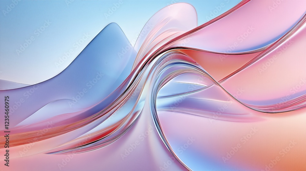 Naklejka premium Abstract Fluid Metallic Design Background