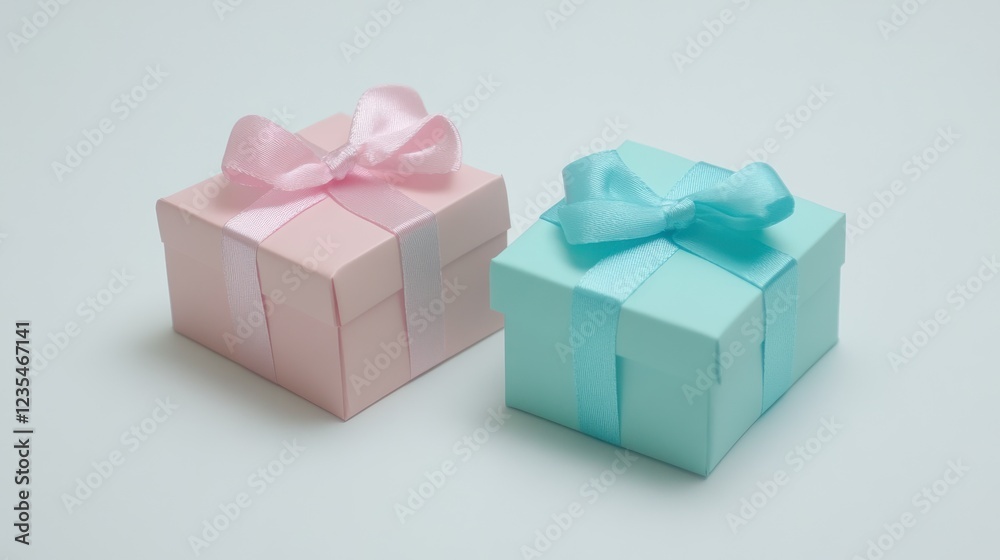 Obraz premium Elegant Gift Box Isolated White Background