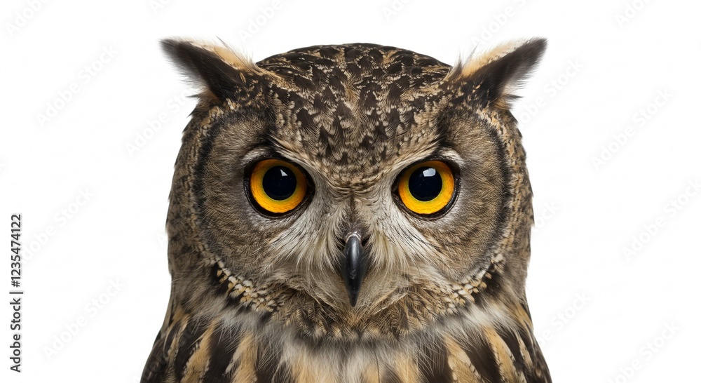 Obraz premium Majestic Eurasian Eagle Owl Close Up Portrait Wildlife Photography Bird of Prey