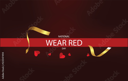 A vibrant design celebrating National Wear Red Day