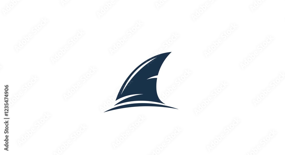 Shark Fin Ocean Wave Logo Design Marine Animal Graphic Business Branding Icon Shark Fin Ocean Wave Logo Design Marine Animal Graphic Business Branding Icon